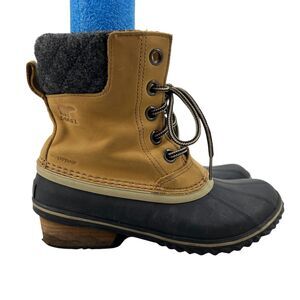 Sorel Womens 6.5 Boots Slimpack Lace II Waterproof Insulated Rubber Duck Snow